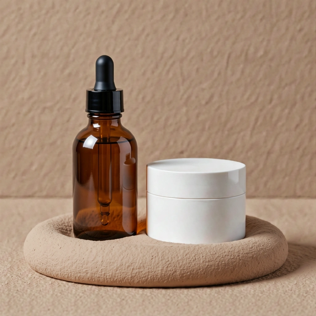 Premium skincare and supplement presentation